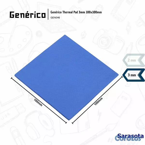 accesorios para electronica - Genérico Thermal Pad 3mm 100x100mm 2