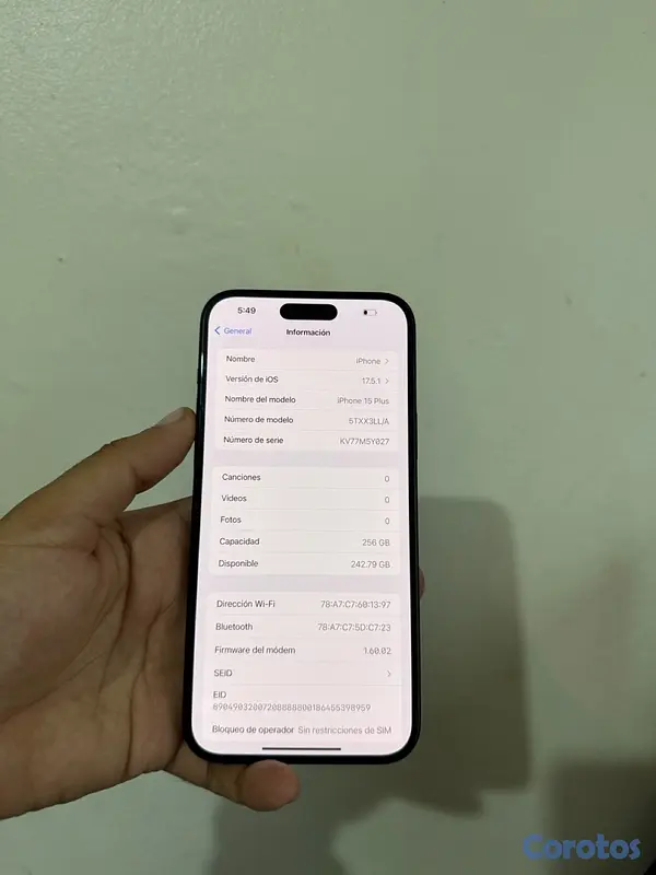 celulares y tabletas - iPhone 15 plus 256gb Factory 🤳🏻 7