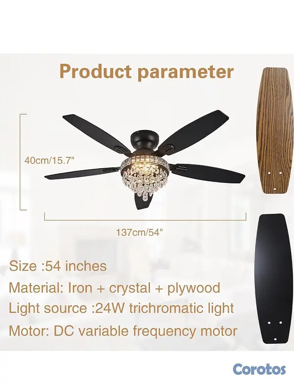 decoración y accesorios - lampara abanico  3