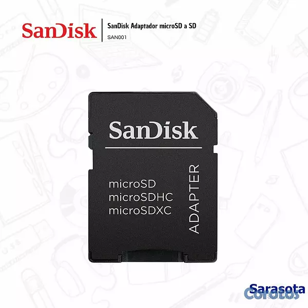 accesorios para electronica - SanDisk Adaptador microSD a SD 2