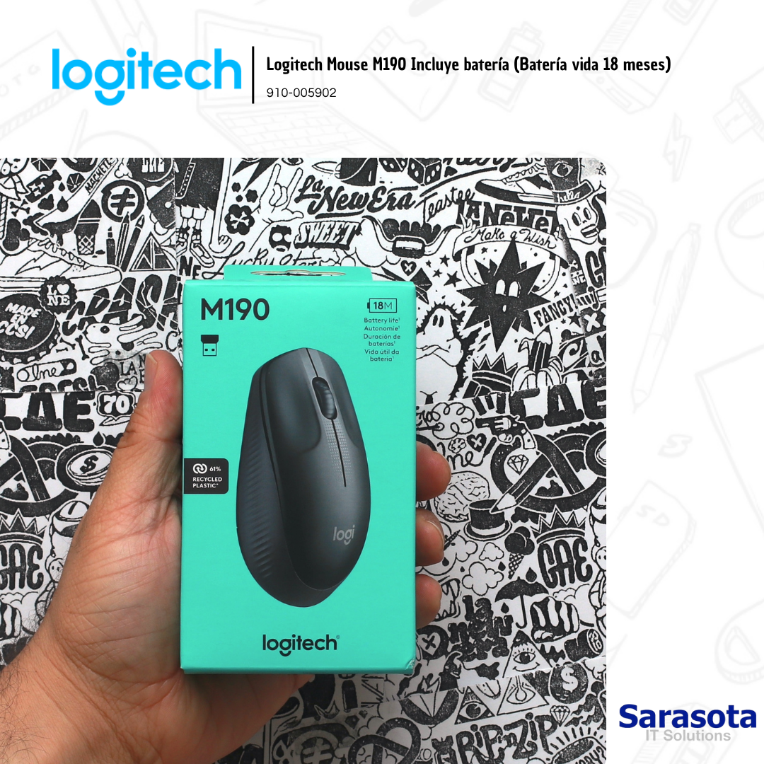 accesorios para electronica - logitech mouse m190 incluye bateria  0