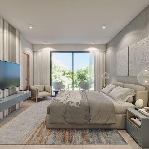 apartamentos - Proyecto en venta Punta Cana #24-803 dos dormitorios, balcón, piscina, ascensor. 4