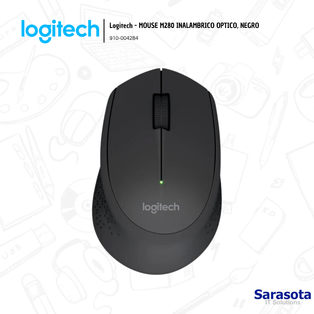 accesorios para electronica - Logitech - MOUSE M280 INALAMBRICO OPTICO, NEGRO
