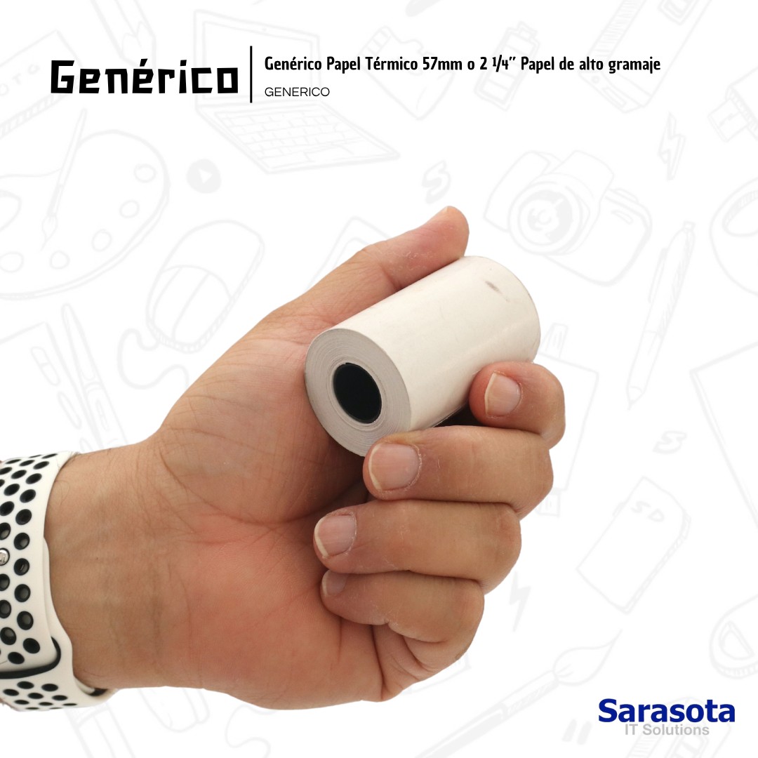 accesorios para electronica - Papel Térmico 57mm o 2 ¼” Papel de alto gramaje 1
