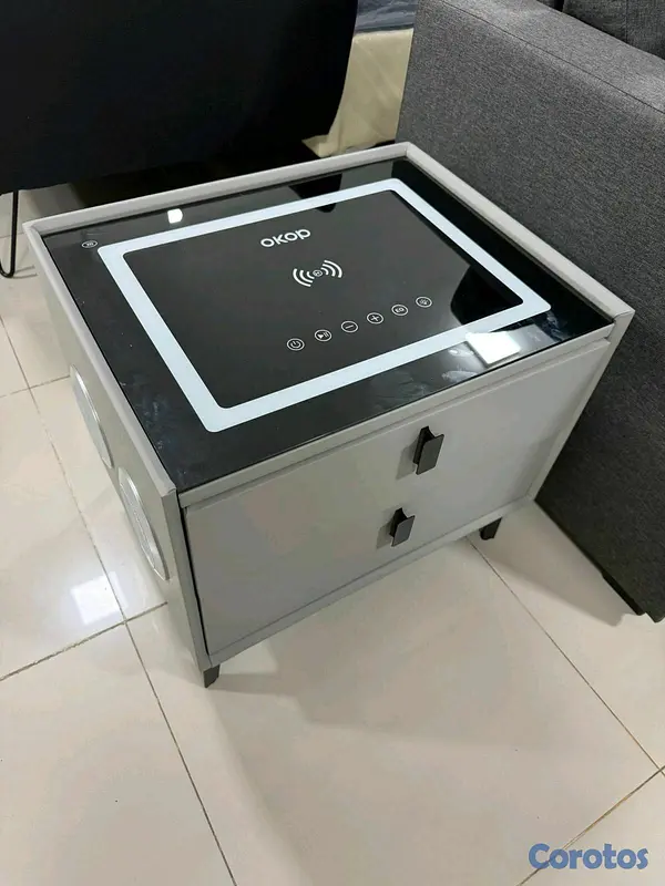 muebles y colchones - MESITA DE NOCHE CON BOCINAS INTEGRADAS  3