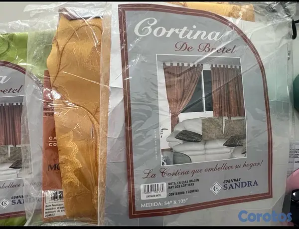 decoración y accesorios - Set de Cortinas en tela, nuevas  2
