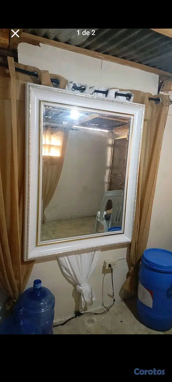 decoración y accesorios - Vendo juego de cuadro y espejo  4