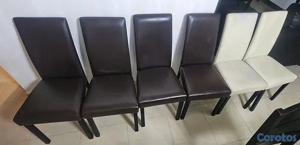 muebles y colchones - Sillas de comedor con forros incluidos.  Se vende por falta de espacio. 3