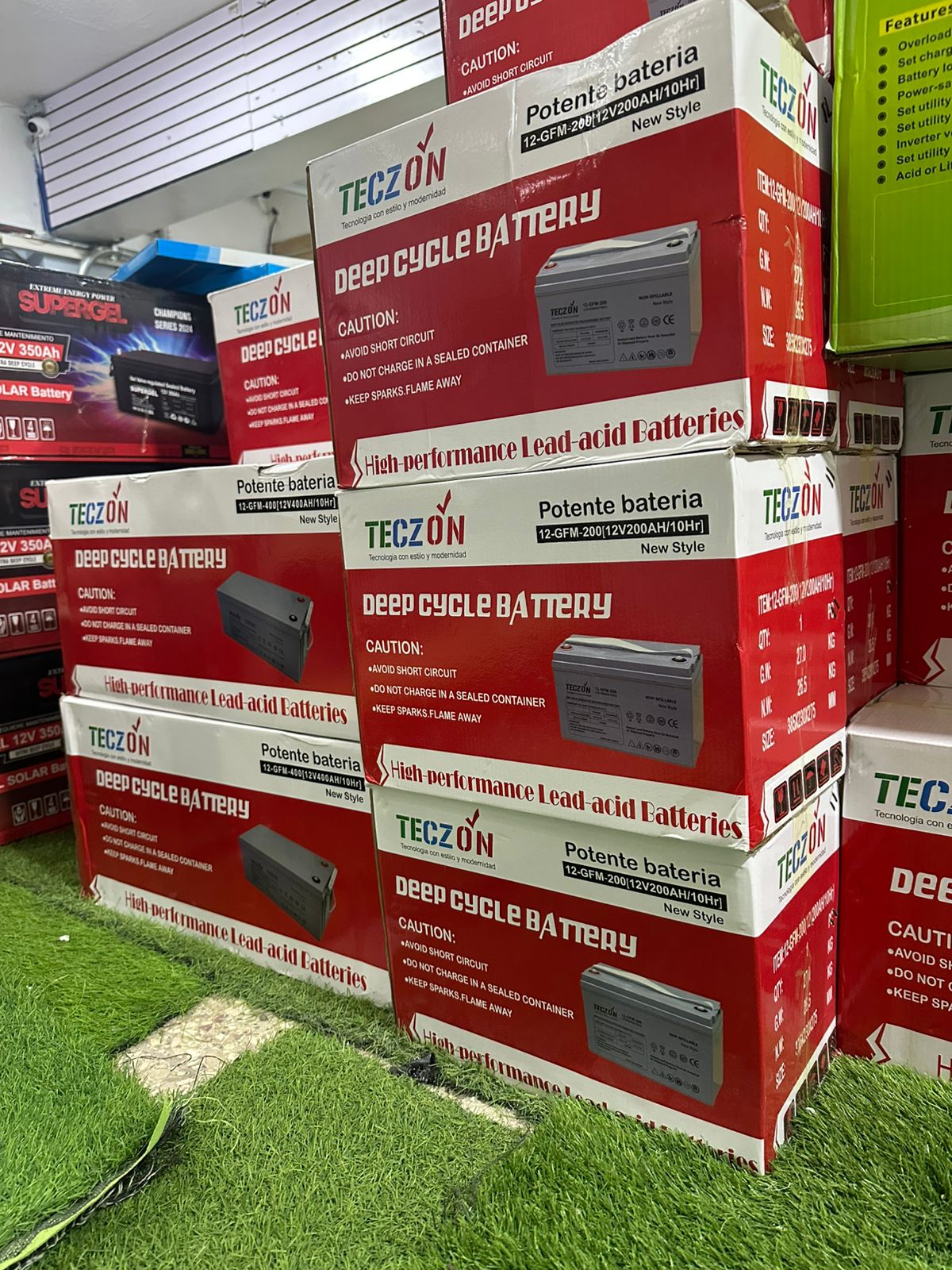 plantas e inversores - Baterías Teczon 12 volt/ 200 AH libres de mantenimiento.. 0