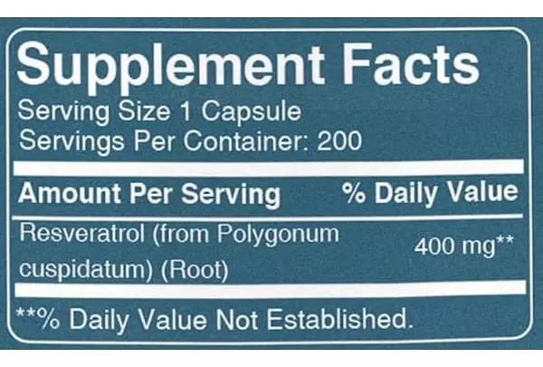 Salud y Equipamiento Médico - Earthborn Resveratrol 200 capsulas 2