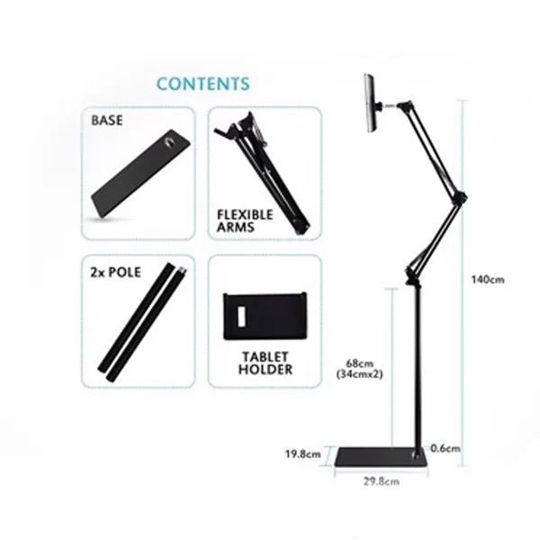celulares y tabletas - TRIPODE DE PISO PARA TABLET Y TELEFONOS CELULARES 4