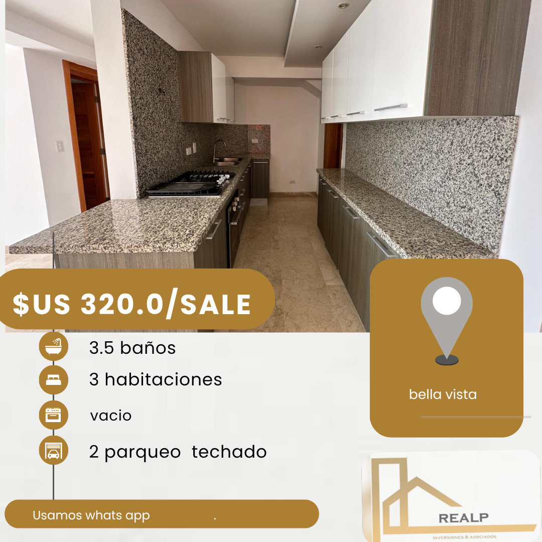 apartamentos - hermoso apartamento ubicado en bella vista 