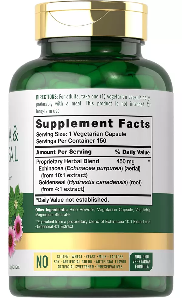 Salud y Equipamiento Médico - Echinacea Capsulas De Sello De Oro 450mg -carlyle 2