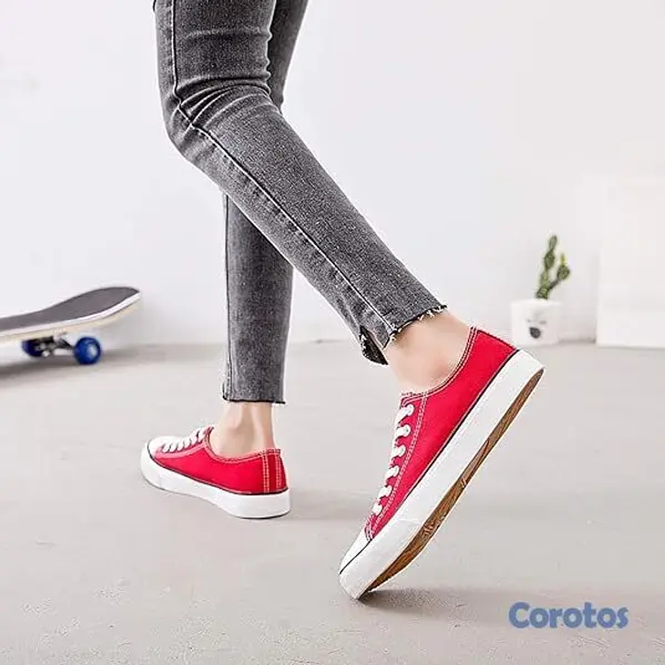 zapatos unisex - TENIS SIZE 7 HOMBRE ROJOS  2