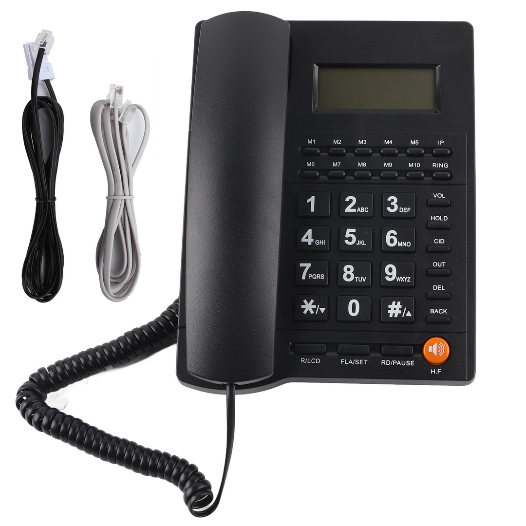 celulares y tabletas - Teléfono fijo de escritorio con cable y botón grande para Family Office y Hotel 1