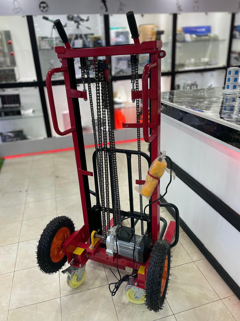 equipos profesionales - Montacargas grua Carretilla de 2 metros de elevacion electrico de 200KG 9