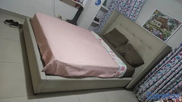 muebles y colchones - Colchon Sealy Queen XL, incluye base con espaldar tapizada 2