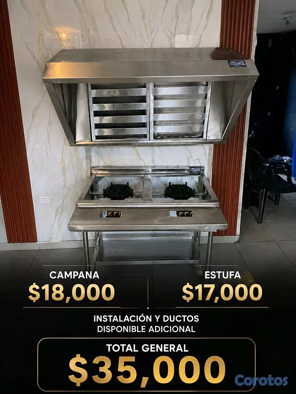 electrodomesticos - campana extractora con estufa 2
