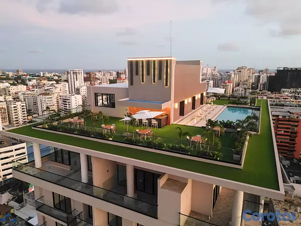 apartamentos - Exclusiva torre en Naco con Rooftop y piscina Infinity, amenidades de 1ra, 1hab 2