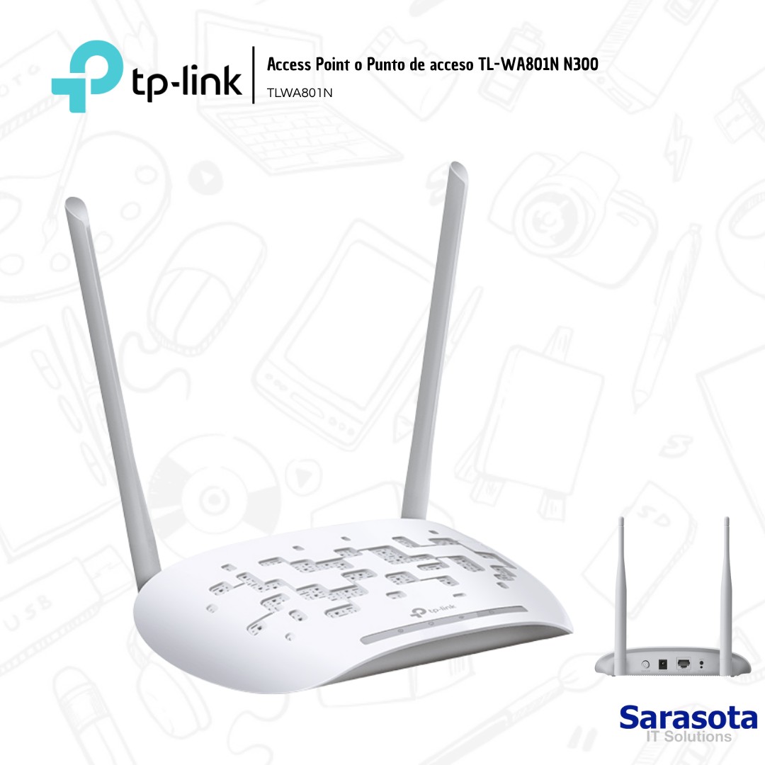 accesorios para electronica - TP-Link Access Point TL-WA801N N300 Poe 1