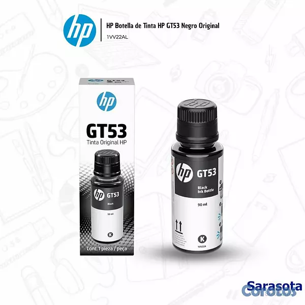 accesorios para electronica - HP Botella de Tinta HP GT53 Negro Original 1VV22AL 3