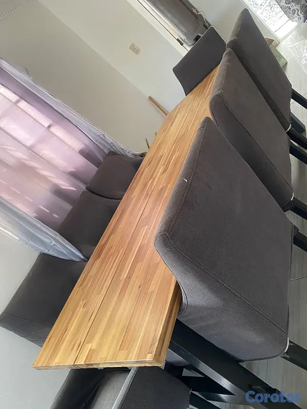 muebles y colchones - MESA DE COMEDOR MODERNA 8 SILLAS 4