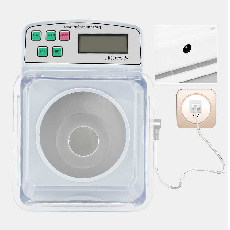 equipos profesionales - Balanzas Digital Báscula electrónica peso portátil de laboratorio con parabrisas 1