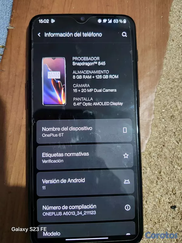 celulares y tabletas - Vendo OnePlus 6T desbloqueado 4