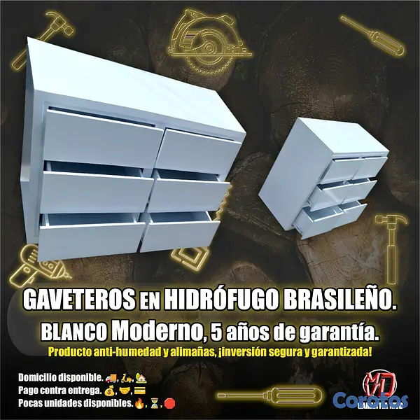 decoración y accesorios - ✨ Gavetero Ancho Moderno (Cómoda / Buró) de Lujo.  2