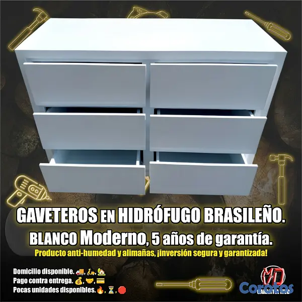 decoración y accesorios - ✨ Gavetero Ancho Moderno (Cómoda / Buró) de Lujo.  3