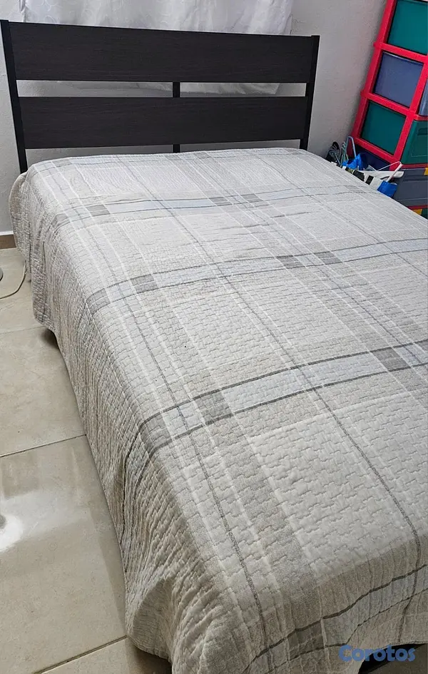 muebles y colchones - Cama tamaño full con colchón y colcha incluida 4
