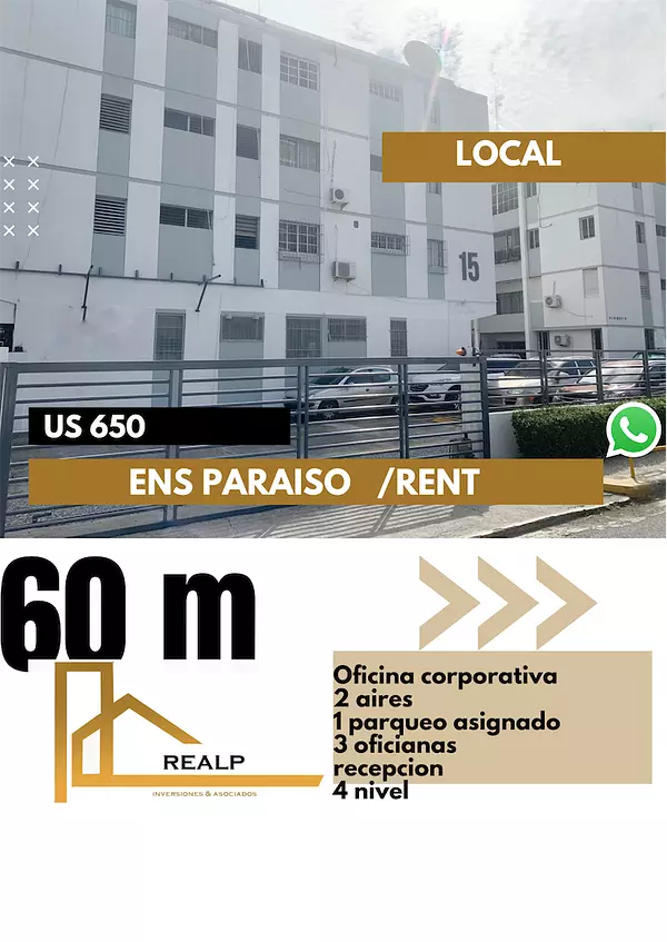 oficinas y locales comerciales - Local oara oficina 60m 650 usd 1