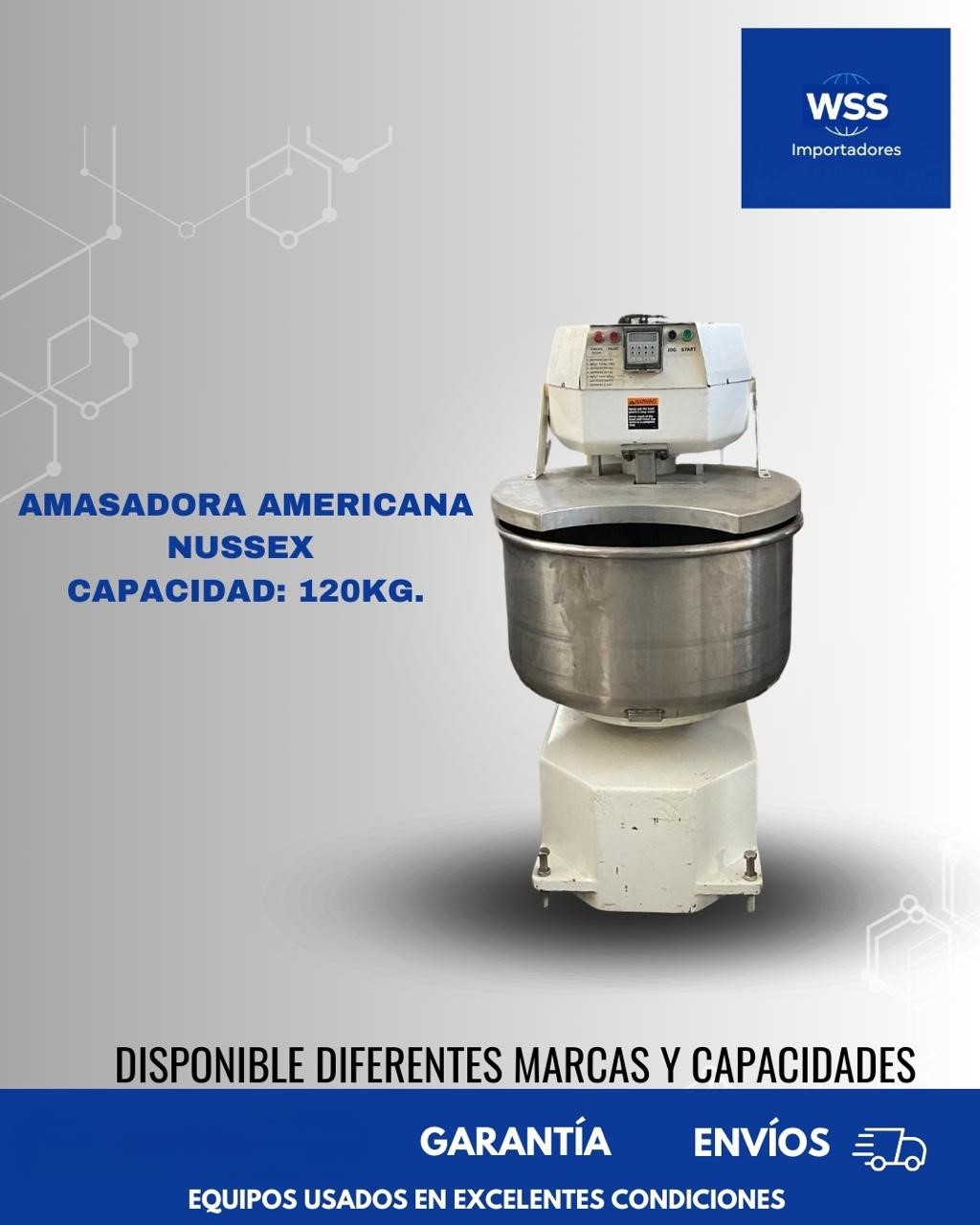 equipos profesionales - Amasadora Americana Nussex Capacidad 120KG