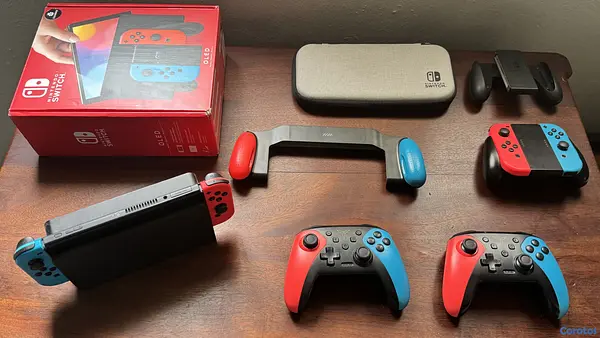 consolas y videojuegos - Switch Oled chip Físico 1 TB full games y accesorios, cómo nuevo  2