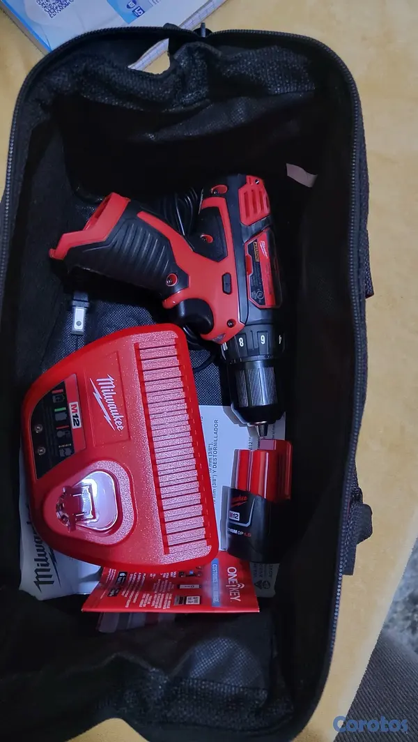 herramientas, jardines y exterior - ¡NUEVO!
Kit Taladro Milwaukee M12 - Original + cargador + batería + bulto.
 2