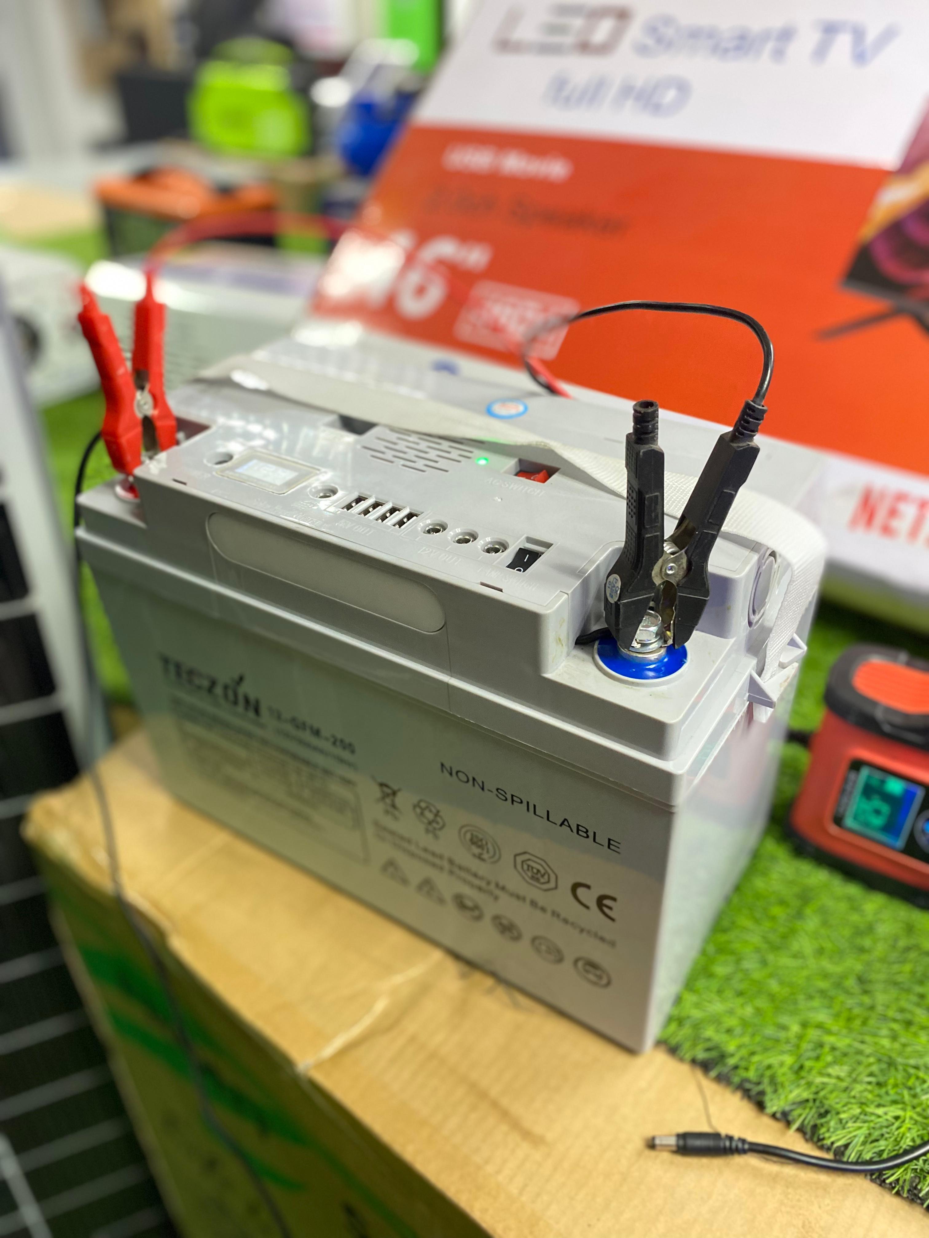 plantas e inversores - Batería Teczon con inversor integrado salida 110 volt disponible ✔️ 0