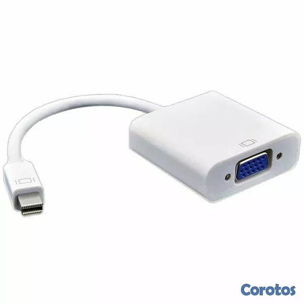computadoras y laptops - ADAPTADOR CONVERTIDOR MINI DISPLAYPORT A VGA, FUNCIONA CON MACBOOK PRO / AIR