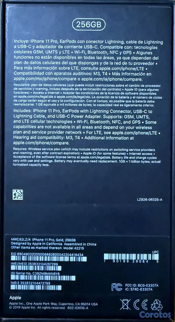 celulares y tabletas - iPhone 11 PRO 256GB Desbloqueado  3