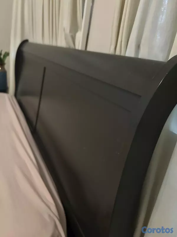 muebles y colchones - VENDO ESPALDAR MADERA IMPORTADO CON COLCHON 3