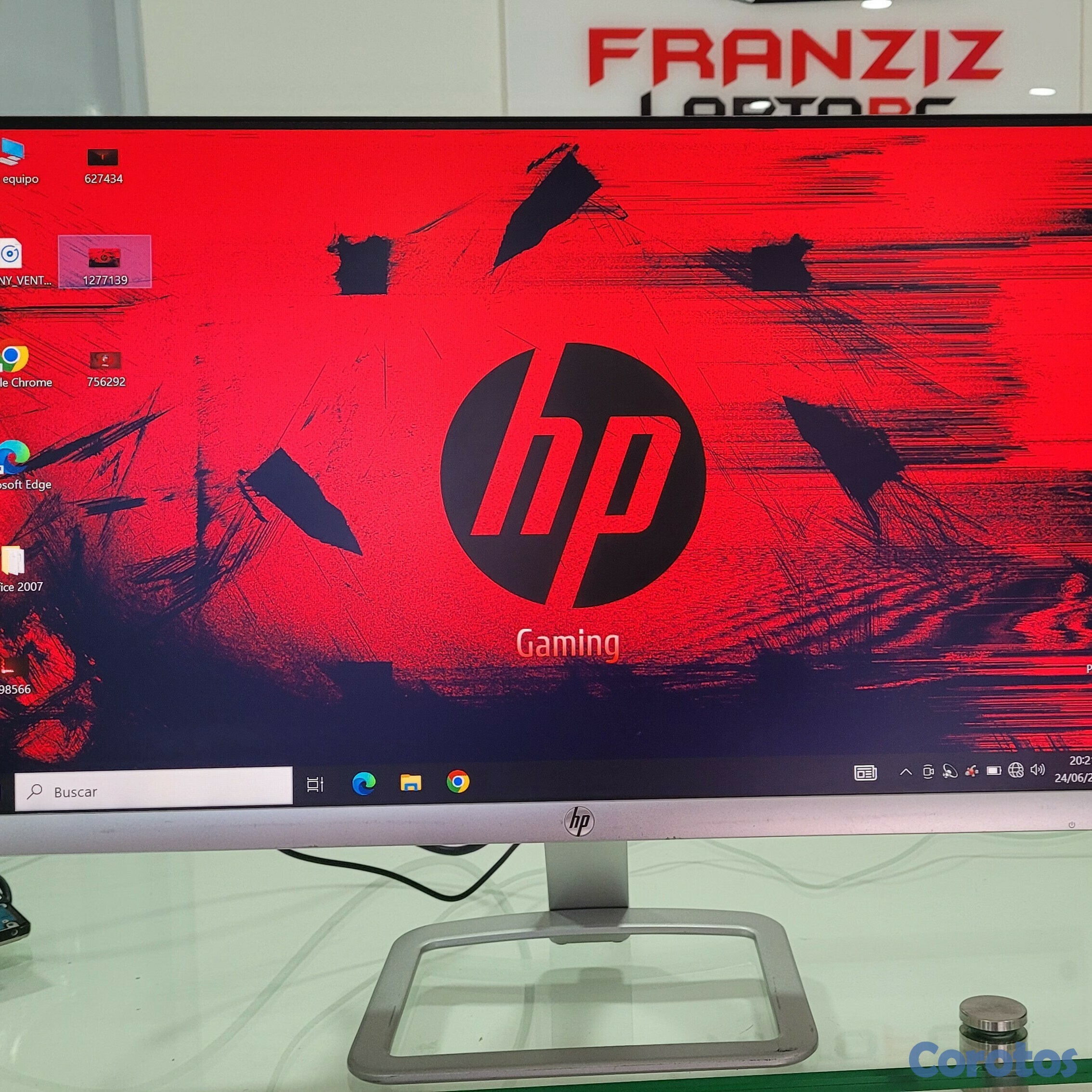 computadoras y laptops - monitor hp Blanco 24 Pulg Sin Bordes hdmi 1080p 75hz New 1