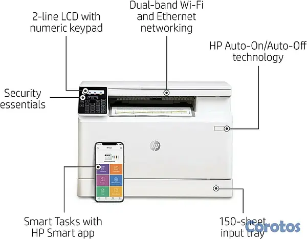 impresoras y scanners - MULTIFUNCIONAL LASER A COLOR HP LASERJET PRO PRINTER,SCANER,COPIA,-WI-FI ,LAN   3
