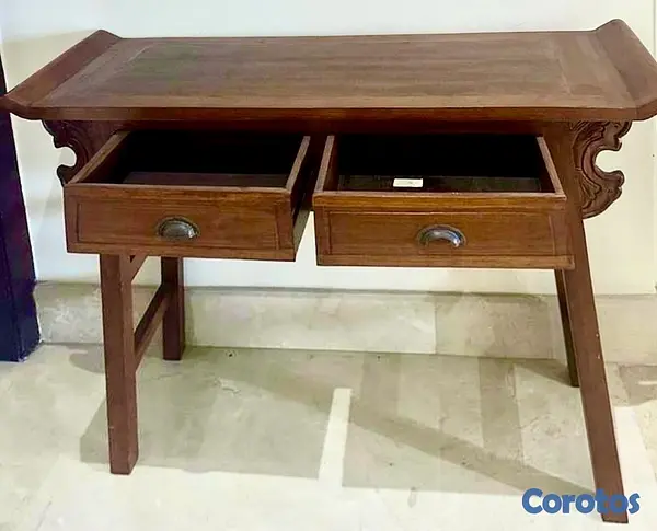 muebles y colchones - HERMOSA MESA / REPISA DE ROBLE MACIZOClásica • Elegante • Funcional 2