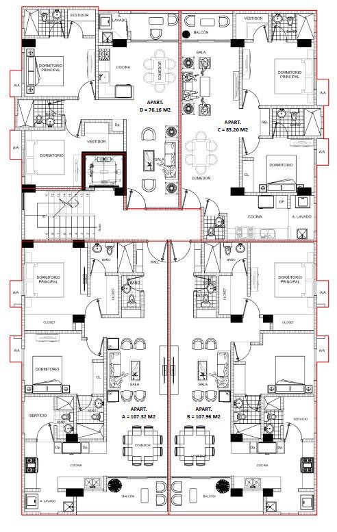 apartamentos - Proyecto en construcción exclusivo , Independencia 8