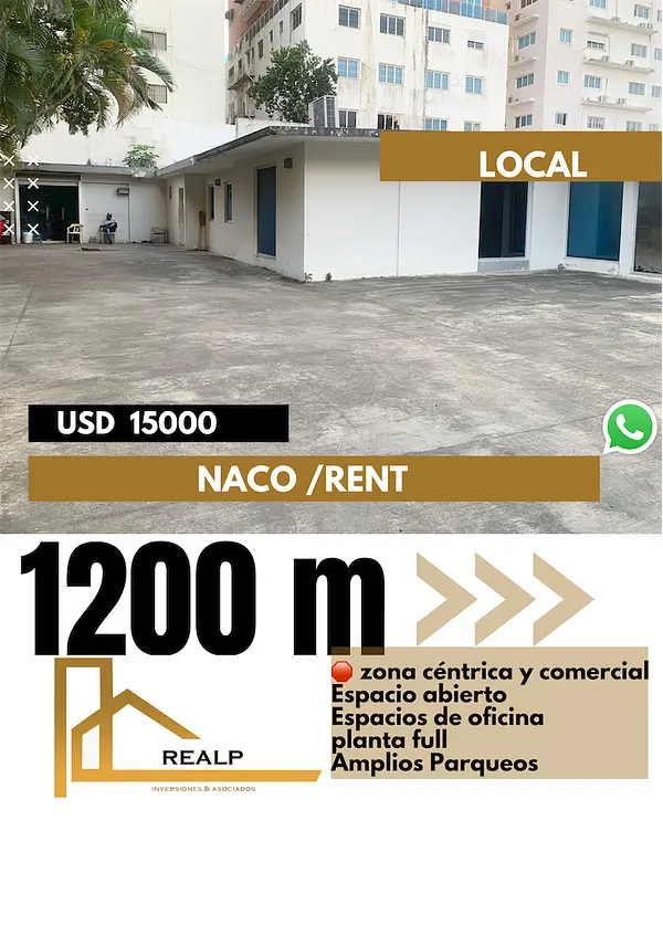 oficinas y locales comerciales - Local gran espacio Naco 1