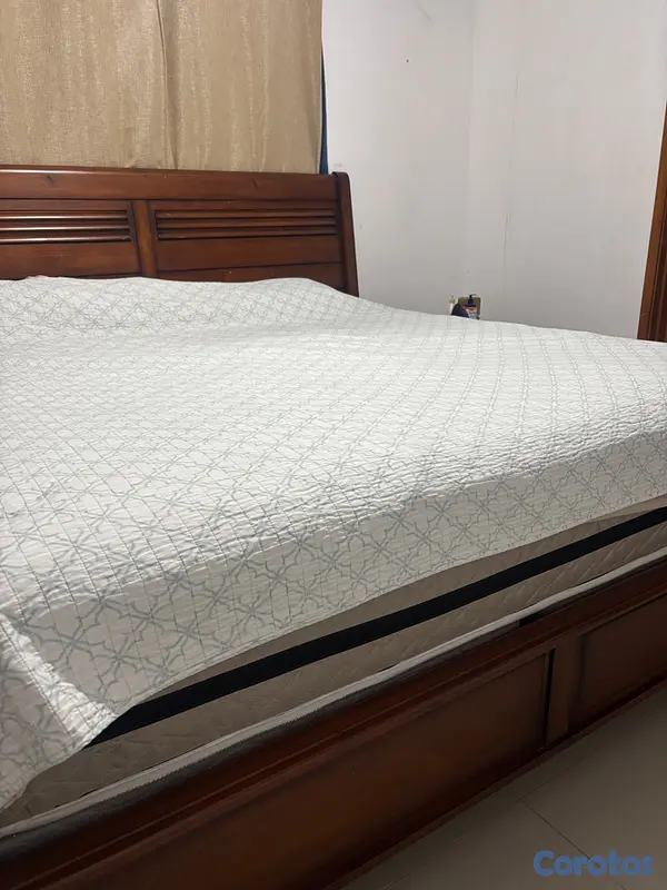 muebles y colchones - Vendo cama king incluye colchón  4