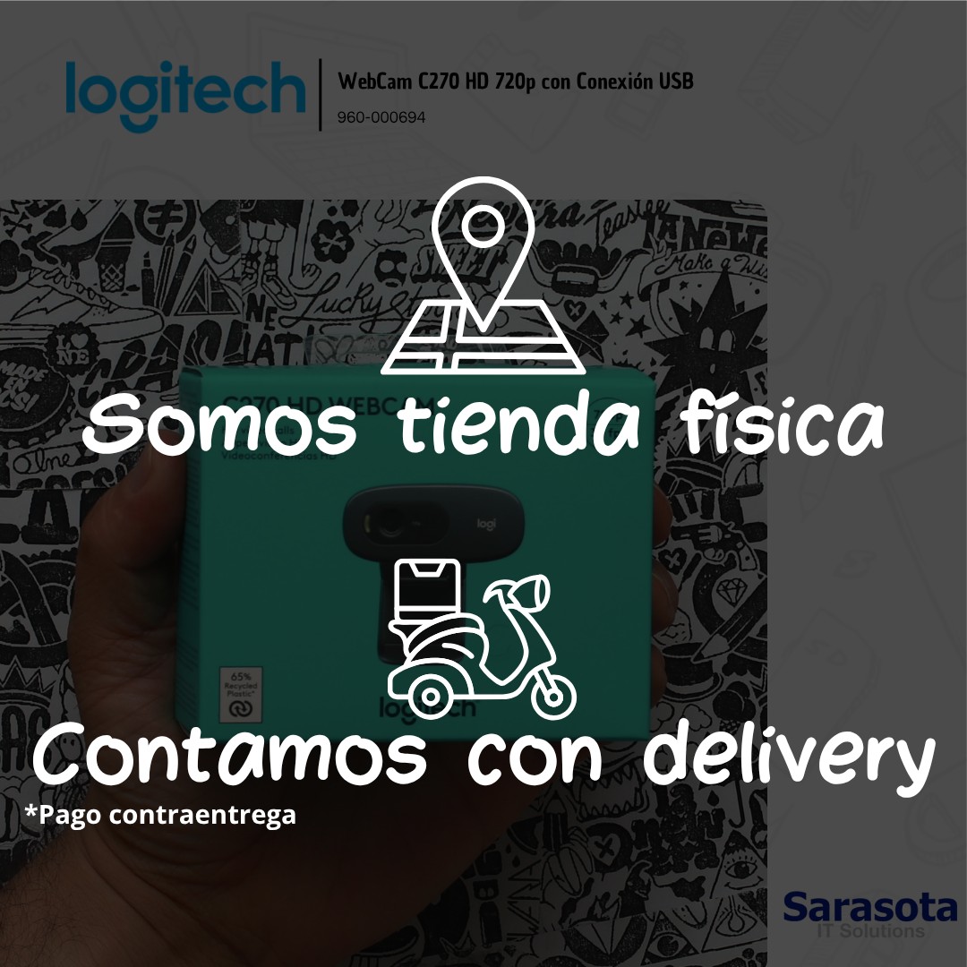 camaras y audio - Logitech WebCam C270 HD de 720p USB 3