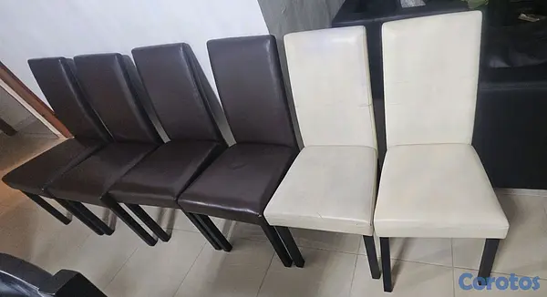 muebles y colchones - Sillas de comedor con forros incluidos.  Se vende por falta de espacio. 4