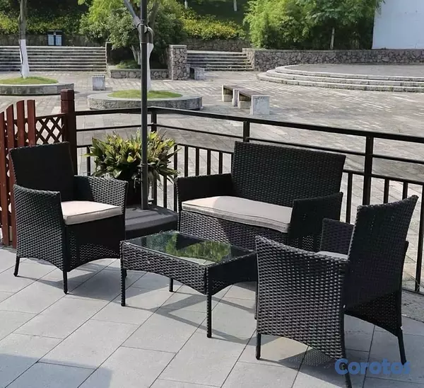 muebles y colchones - Juego de terraza en Rattan  2