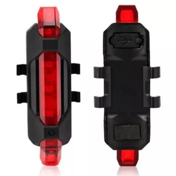 bicicletas y accesorios - Luz Trasera Para Bicicleta Recargable Por Usb, Led  2