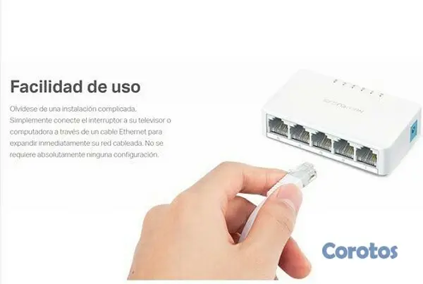 accesorios para electronica - Switch de escritorio mercusys de 5 puertos 10/100Mbps MS105 5